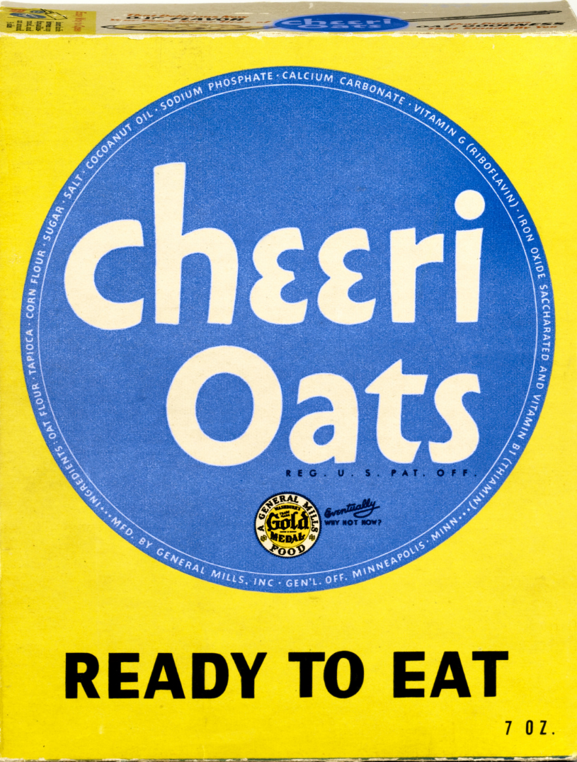 Cheeri Oats cereal box