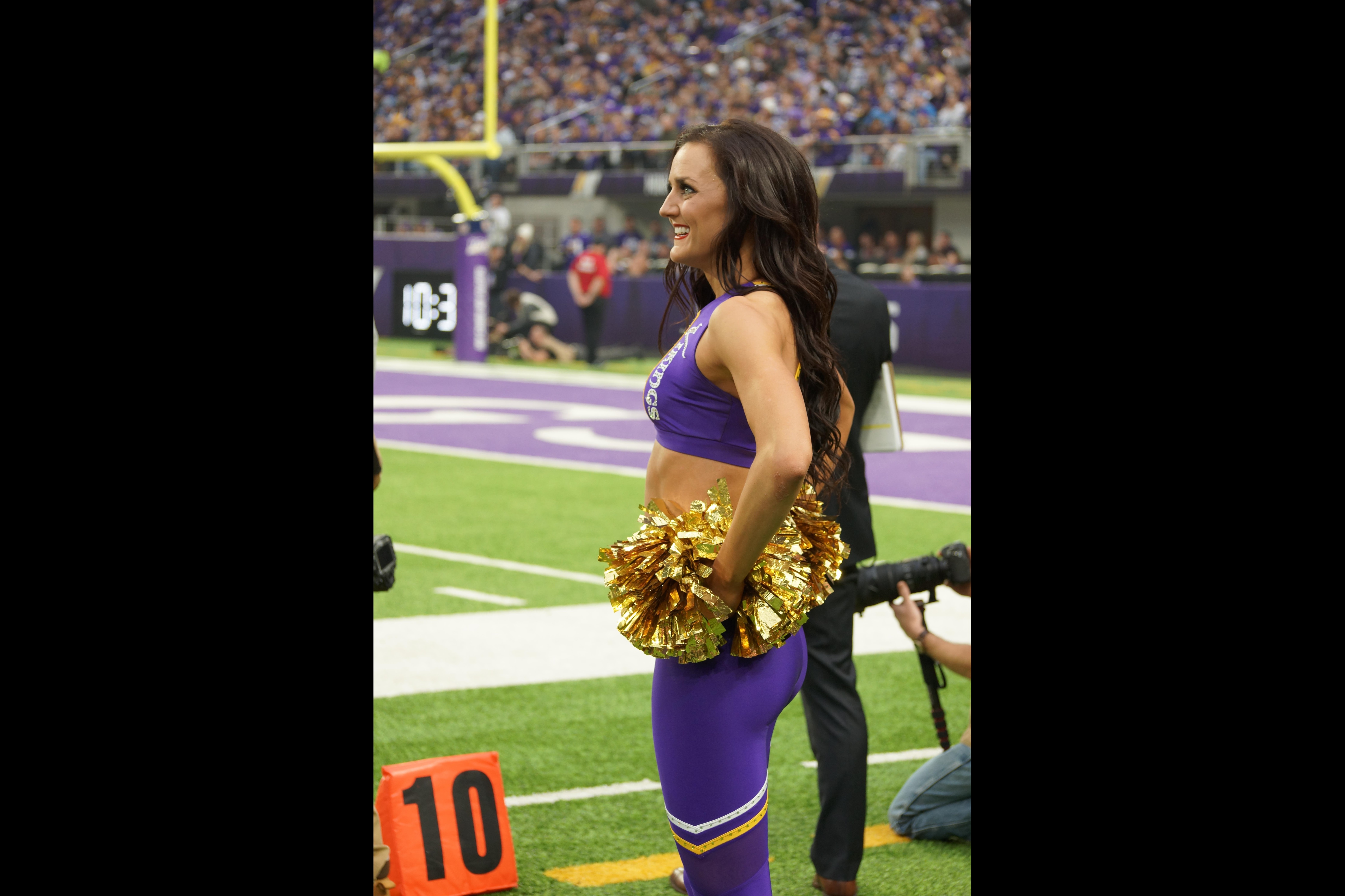 Tove Garber smiling on sideline