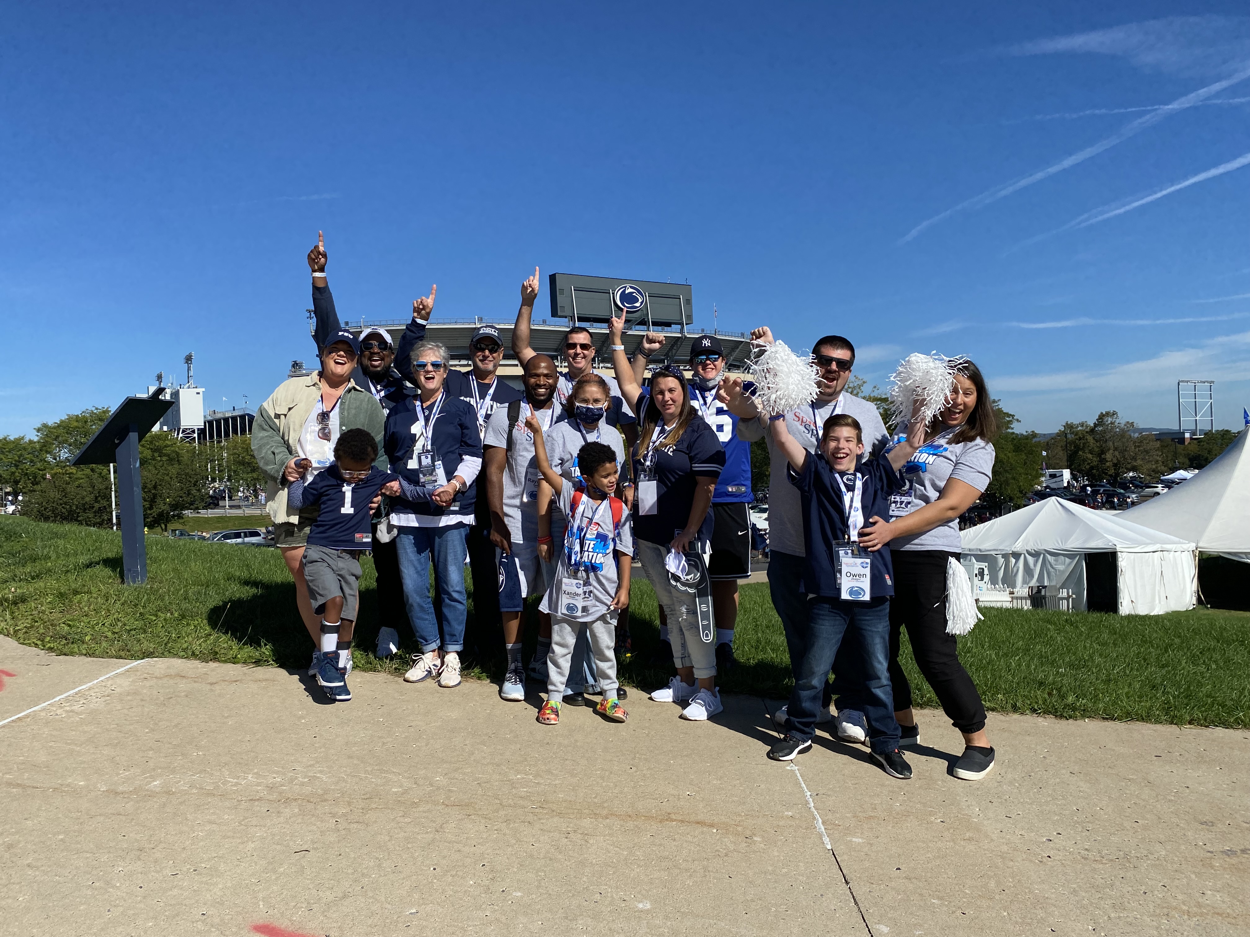 Special Spectators fan at football game