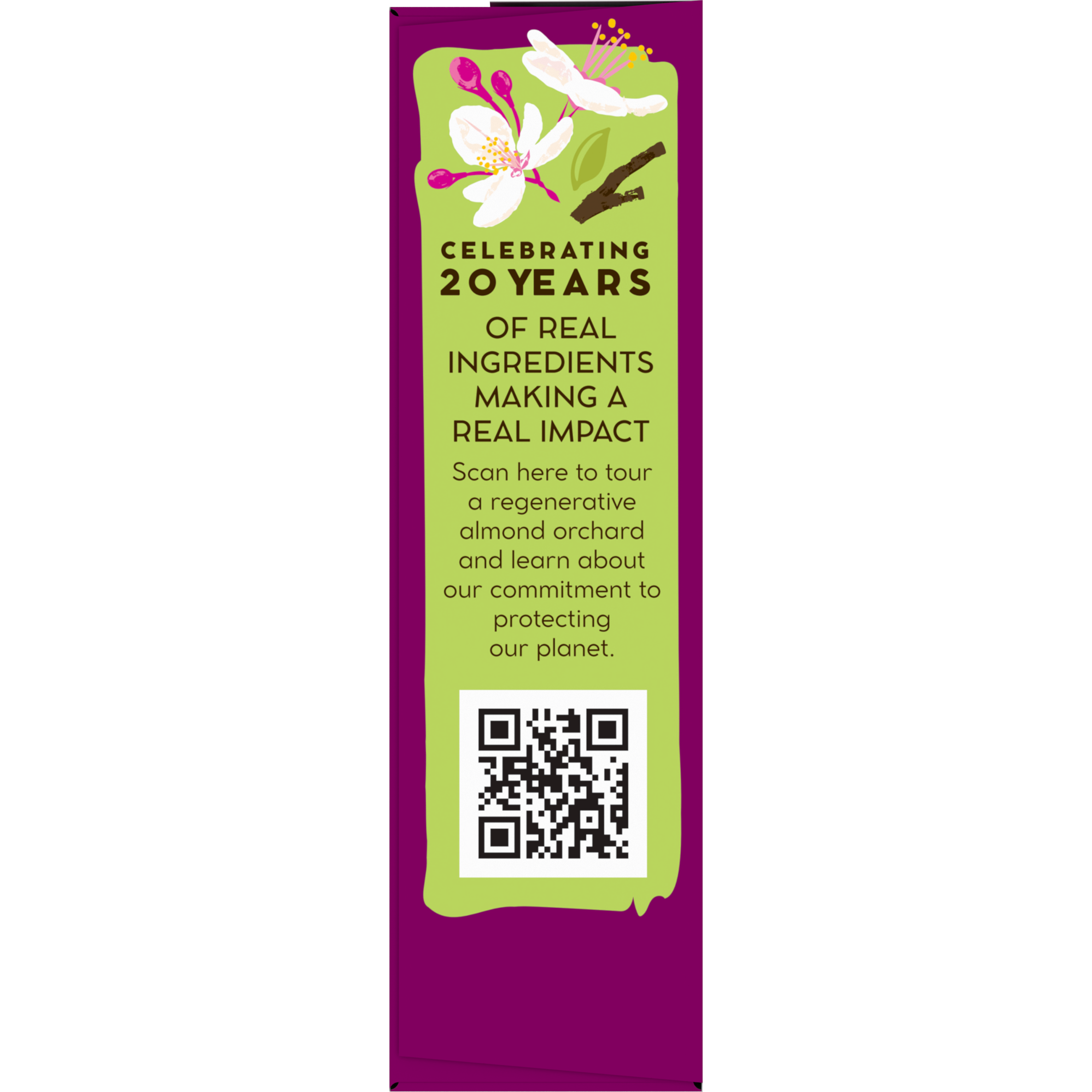 Side panel of Larabar 20th anniversary packaging