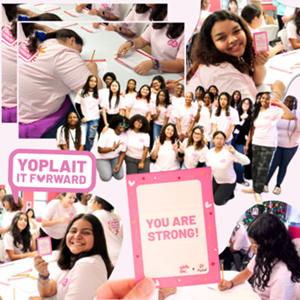 Girls from Girls, Inc. sharing Yoplait It Forward compliments