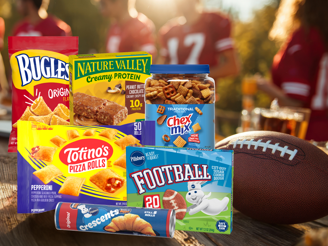 A collection of General Mills products